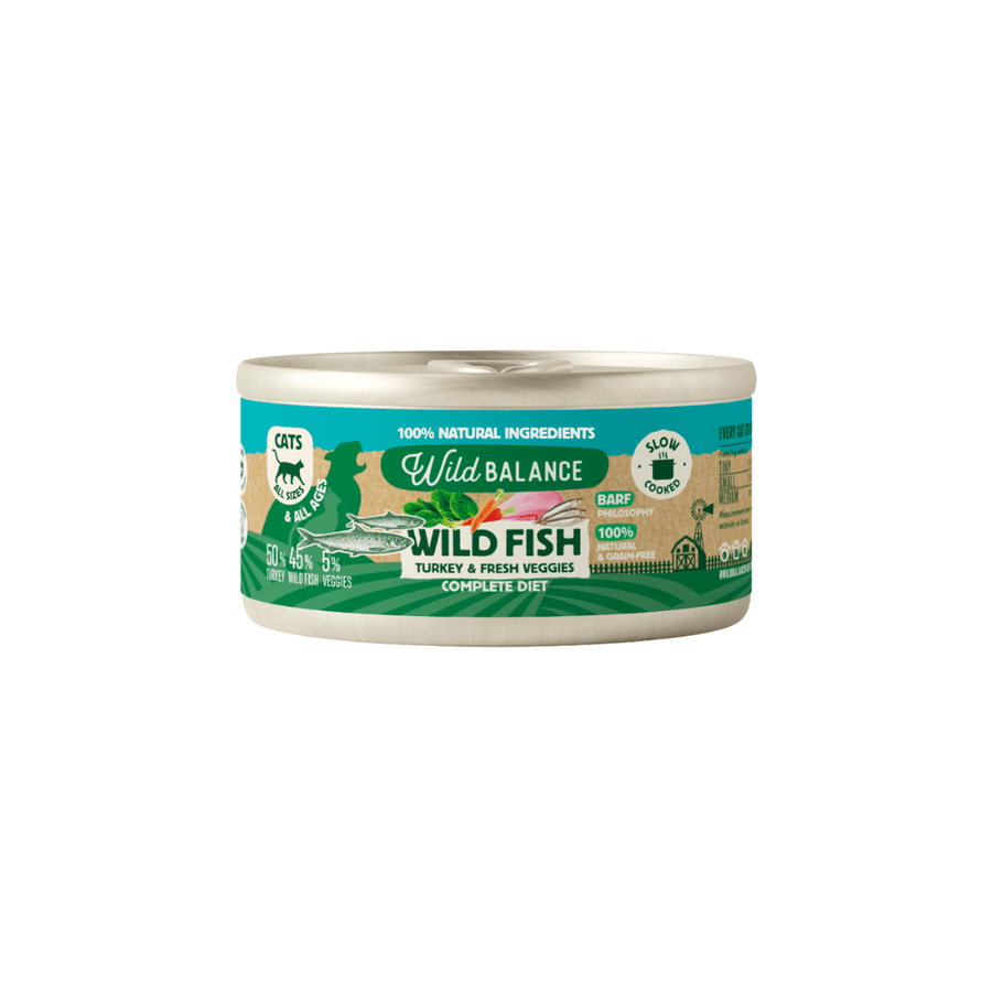 Llauna filosofia BARF de peix salvatge per a gats 120 g